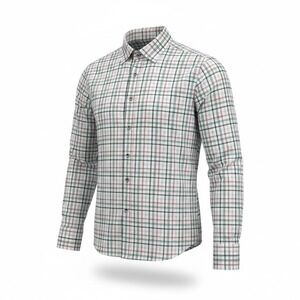 Lorenzo Uomo Trim Fit Gingham Dress Shirt Men 16 32/33 Blue Green Red